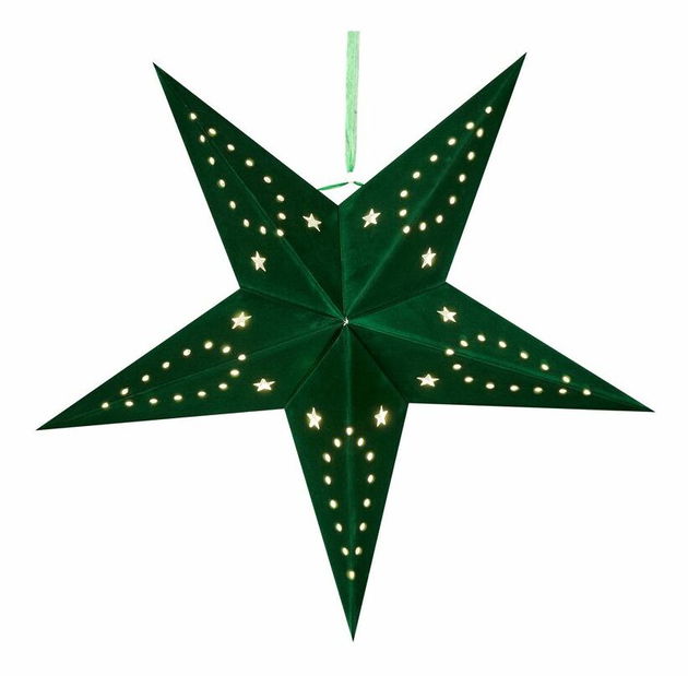 Set 2 ks závěsných hvězd 45 cm Monti (zelená)