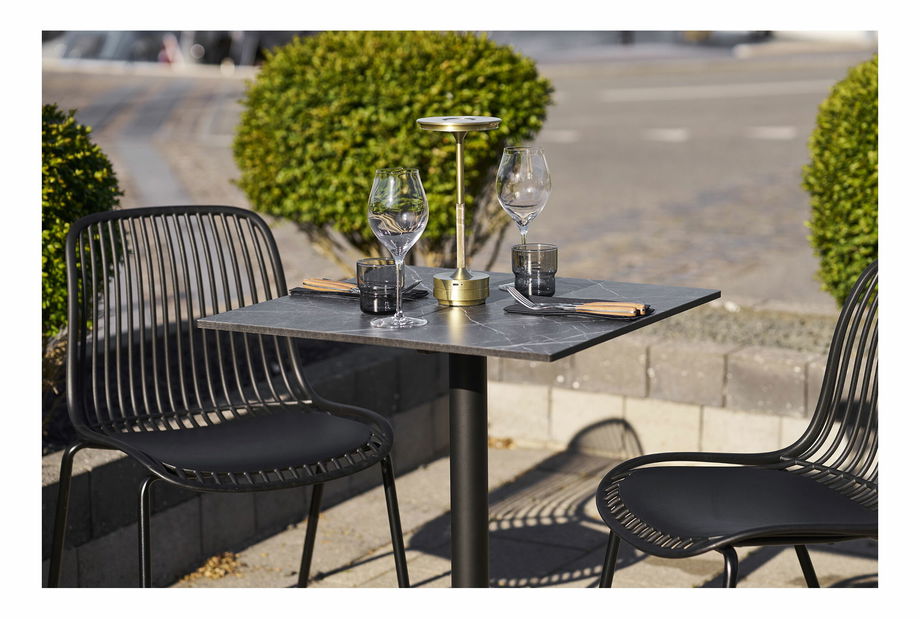 Bistro stůl Bsamira 3 (šedá + černá)