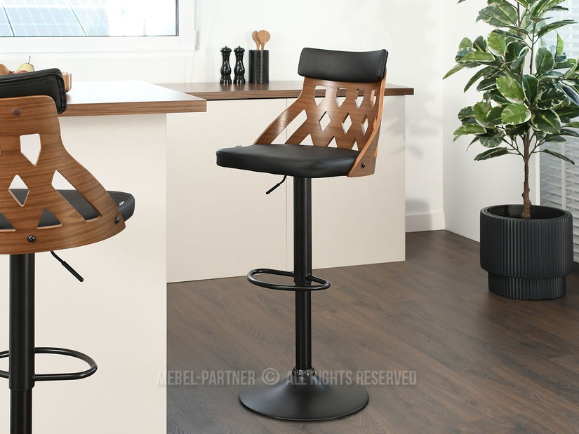 Židle Henriette (ořech tmavý + černá)