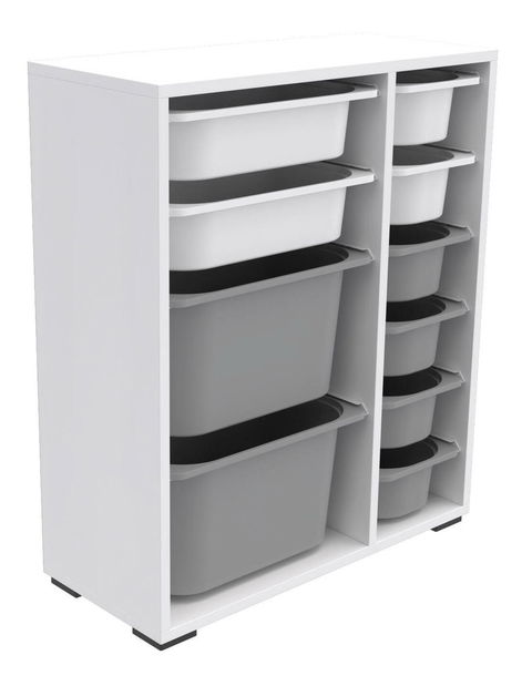 Organizér na hračky Dremonka 10 (bílá + šedá)