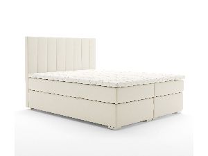 Boxspring postel 140 cm Pugno (smetanová) (s úložným prostorem)