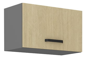 Horní kuchyňská skříňka Scarmi 60 GU-36 1F (Antracit + Herringbone scandi)