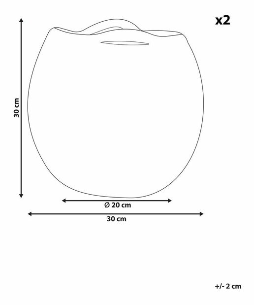 Set 2 ks košíků Pangy (bílá)