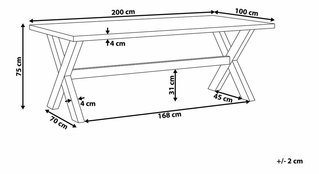 Zahradní stůl OLIBIA (pro 6 osob)