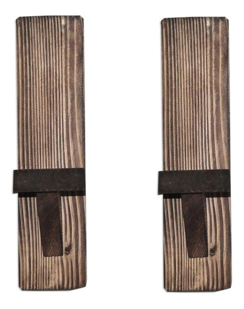 Set 2ks. poliček na svíčku Baboma 5 (ořech)