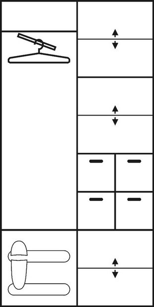 Šatní skříň Balintore 100