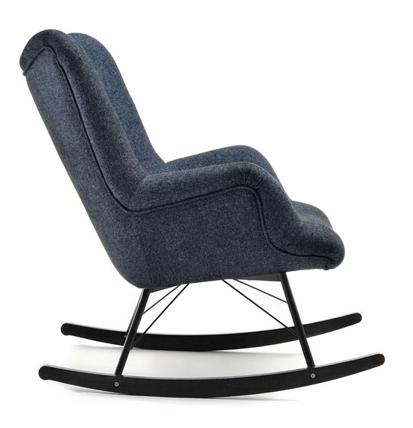 Houpací křeslo Laurentino (šedá + černá)