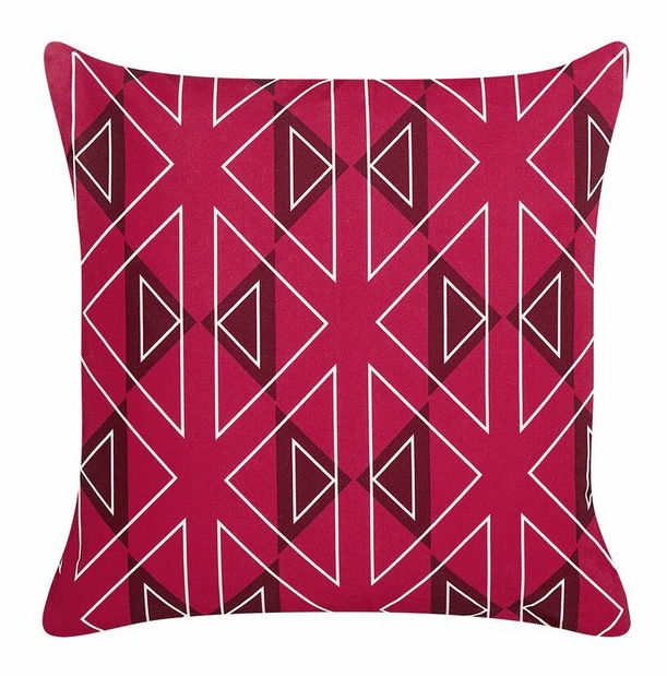 Sada 2 ozdobných polštářů 45 x 45 cm Mezza (růžová)