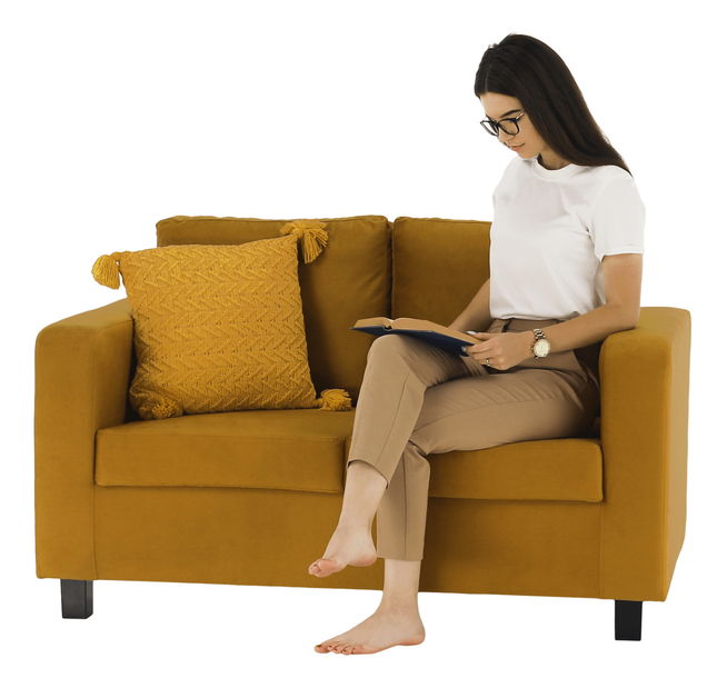 Pohovka dvojsedačka Likuma (hořčicová)