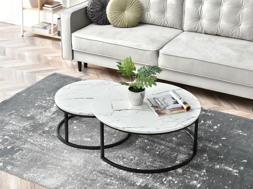 Konferenční stolek Kolja Zest Xl (bílá + černá)