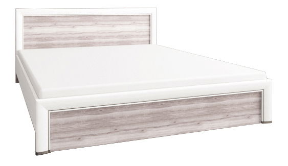 Manželská postel 140 cm ORONTES (krémová + dub ancona) (s roštem)