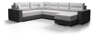 Rohová sedačka ve tvaru U Glide 3 (světle šedá + tmavě šedá) (L)