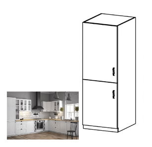 Dolní kuchyňská skříňka na vestavnou ledničku D60ZL Provense (bílá + sosna andersen) (L)