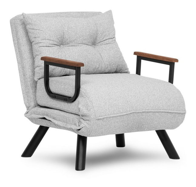 Rozkládací křeslo Sandy (šedá)