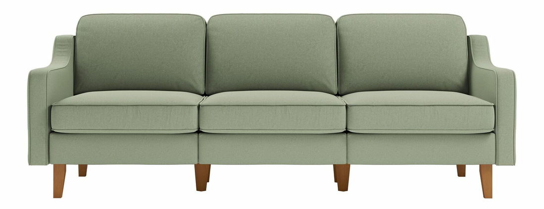 Pohovka třísedačka Robia E (hořčičná + ořech)