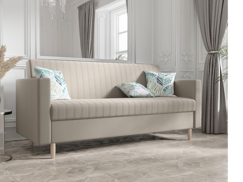 Pohovka třísedačka Momentum (černá + béžová)