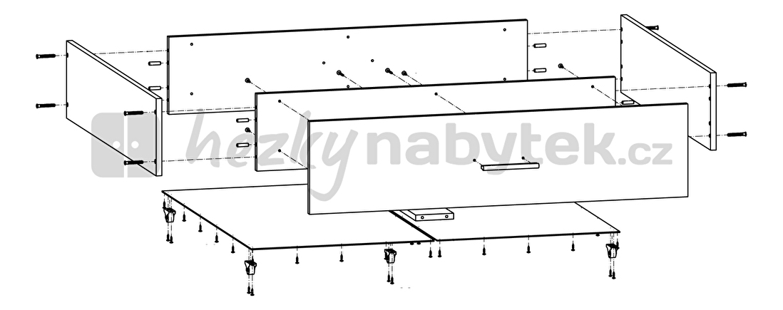 Jednolůžková postel 90 cm BRW Simply LOZ3S/90