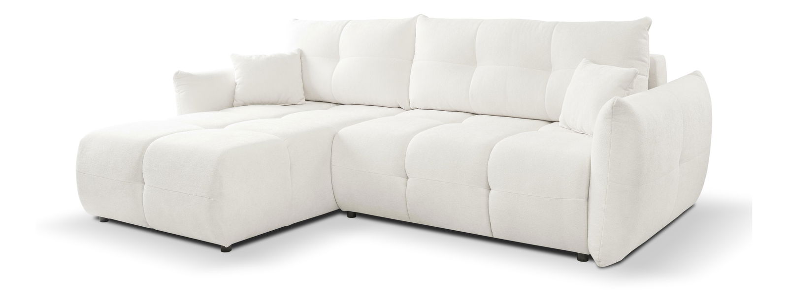 Rohová sedací souprava Basical (bílá) (L)