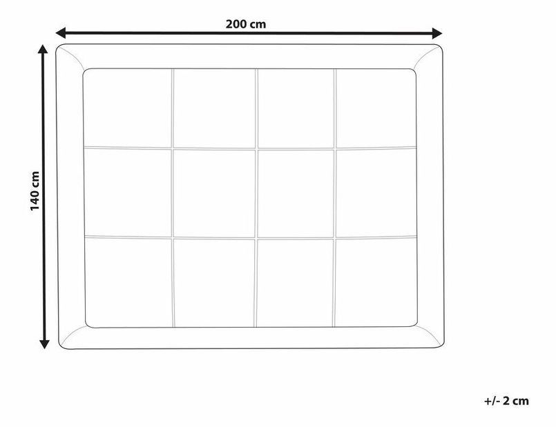 Potah na matrace 200x140 cm Yenego (bílá)
