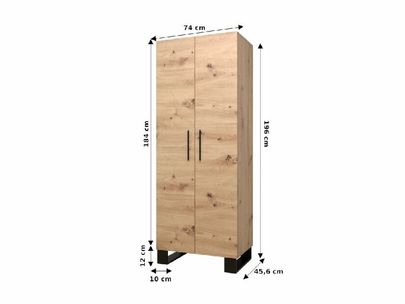 Předsíňová sestava Amanda 6 (dub artisan + zelená)