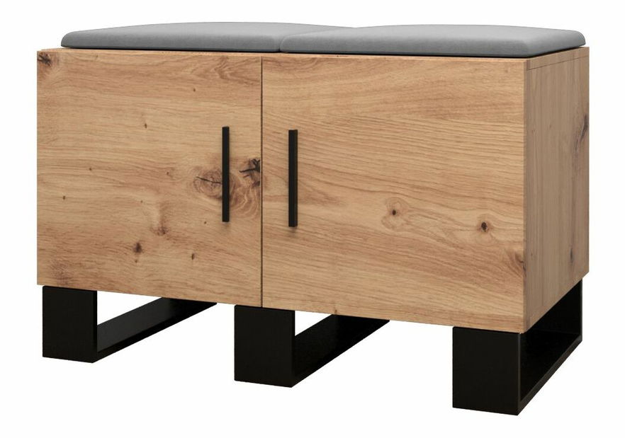 Předsíňová sestava Amanda 17 (dub artisan + tmavě šedá)