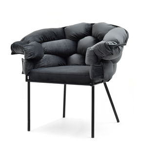 Relaxační křeslo Piplio (grafitová + černá)