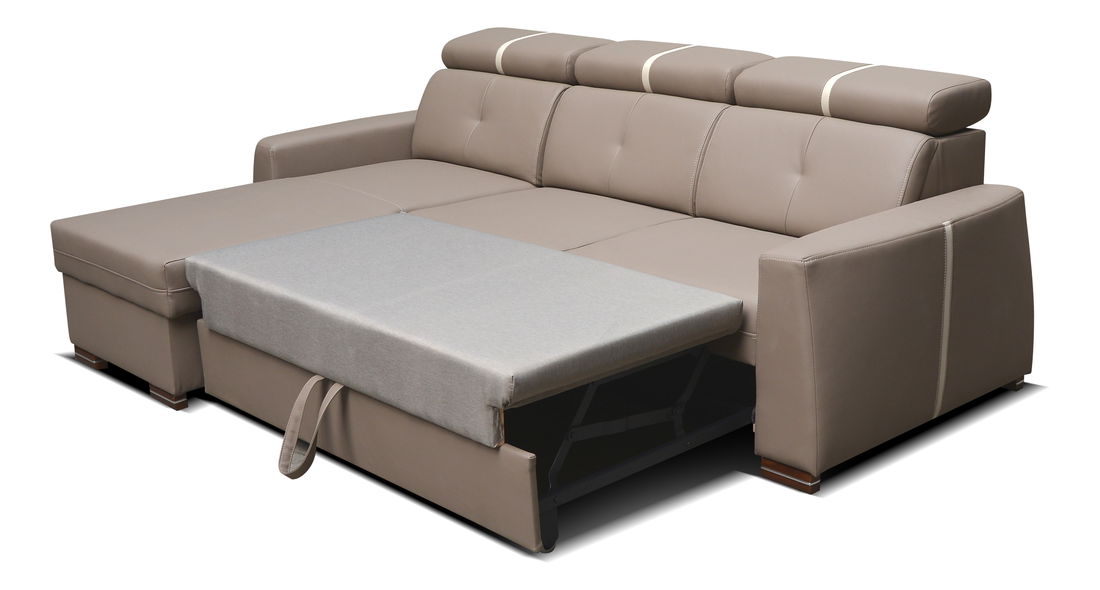 Rohová sedací souprava Gordona (hnědá) (L)