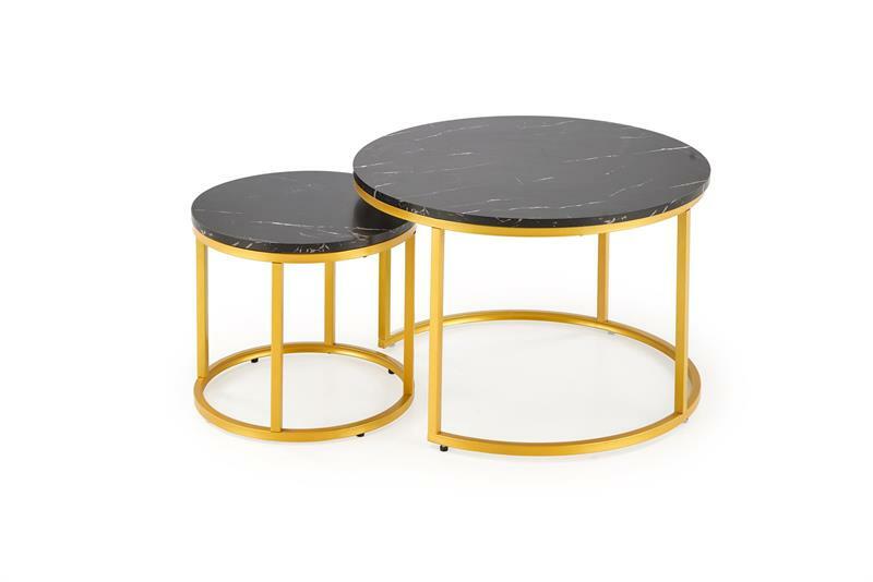 Set 2 ks. konferenčních stolků Palea (černá)