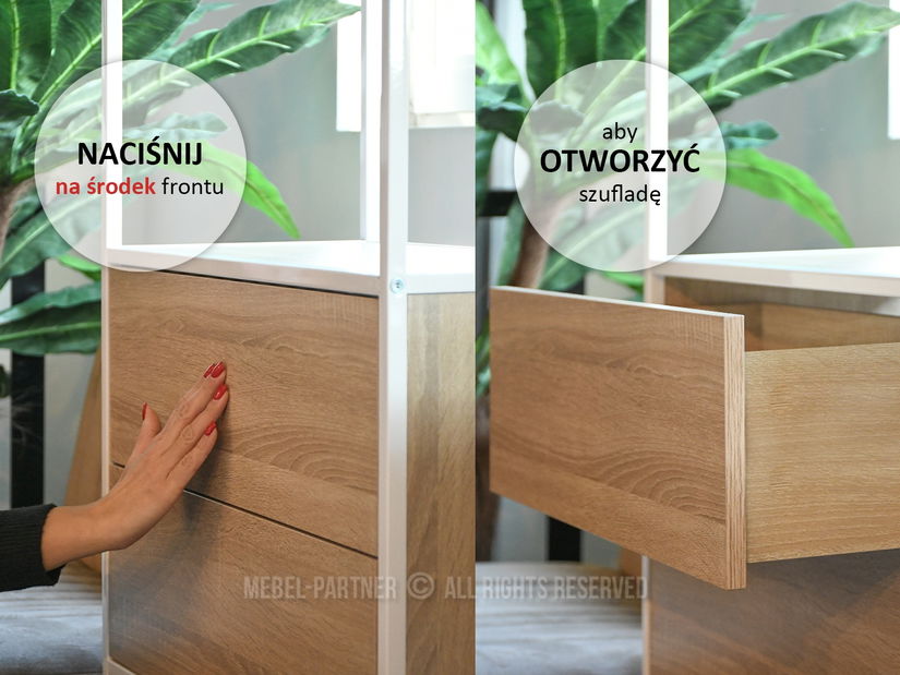 Komoda Soren Kom (dub + černá)