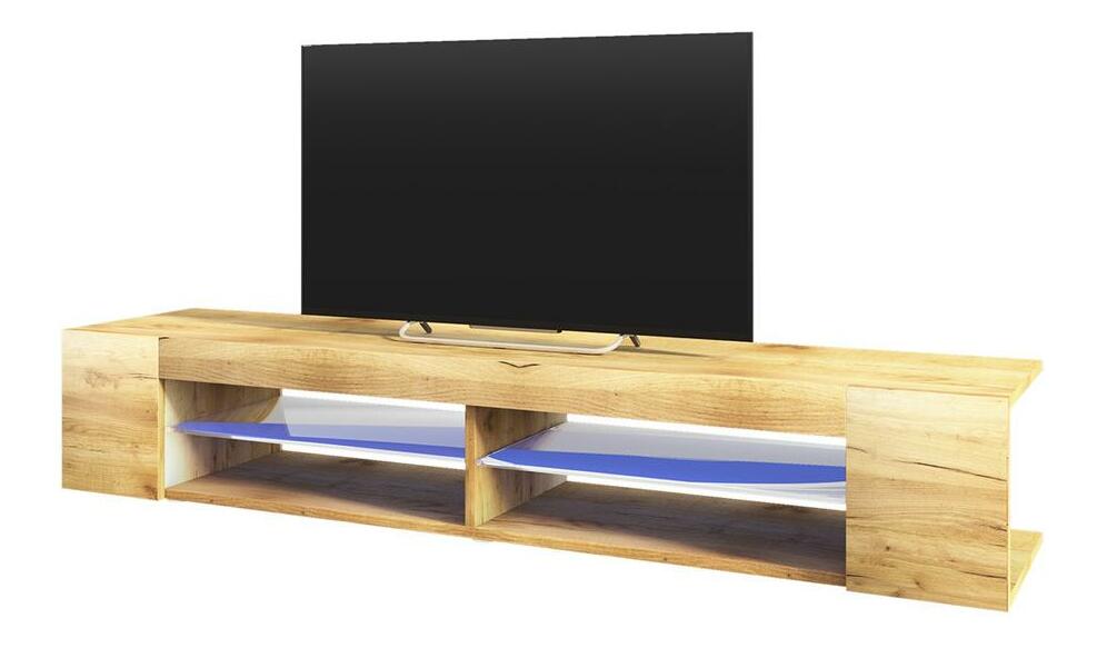 TV skříňka/stolek Monty 180 (s osvětlením) (dub wotan)