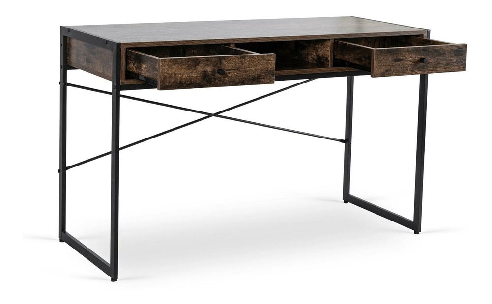 Psací stolek Supuso (hnědá + černá)