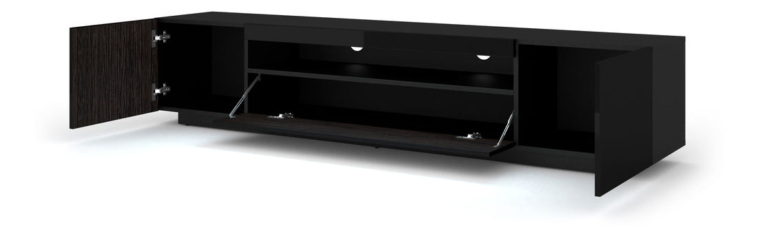 TV stolek/skříňka Aurinko 200 (lesklá černá)