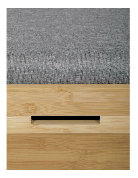 Botník (skříňka na boty) Desagrade (bambus + šedá)