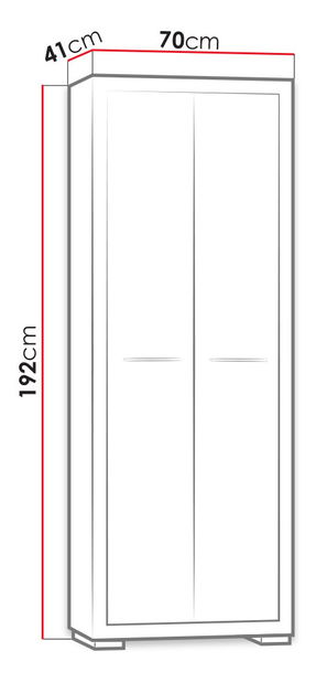 Šatní skříň Kella KL35 (santana)