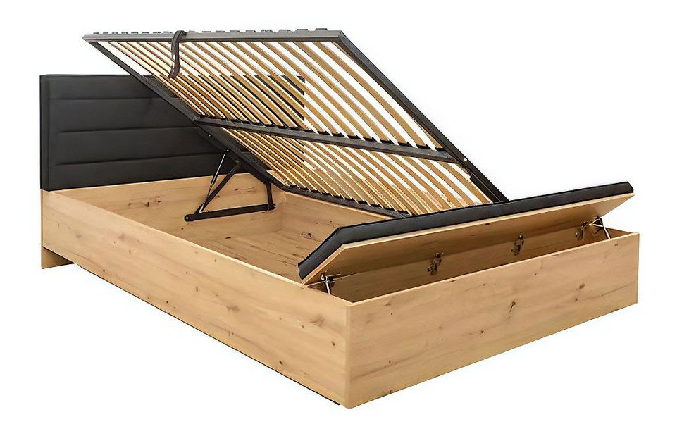 Manželská postel 160 cm BRW Ostia LOZ/160/B (s roštem a úl. Prostorem) *výprodej