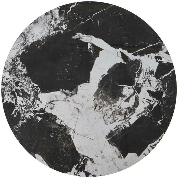 Set 2 ks. konferenčních stolků Alexis (černý mramor + černá)