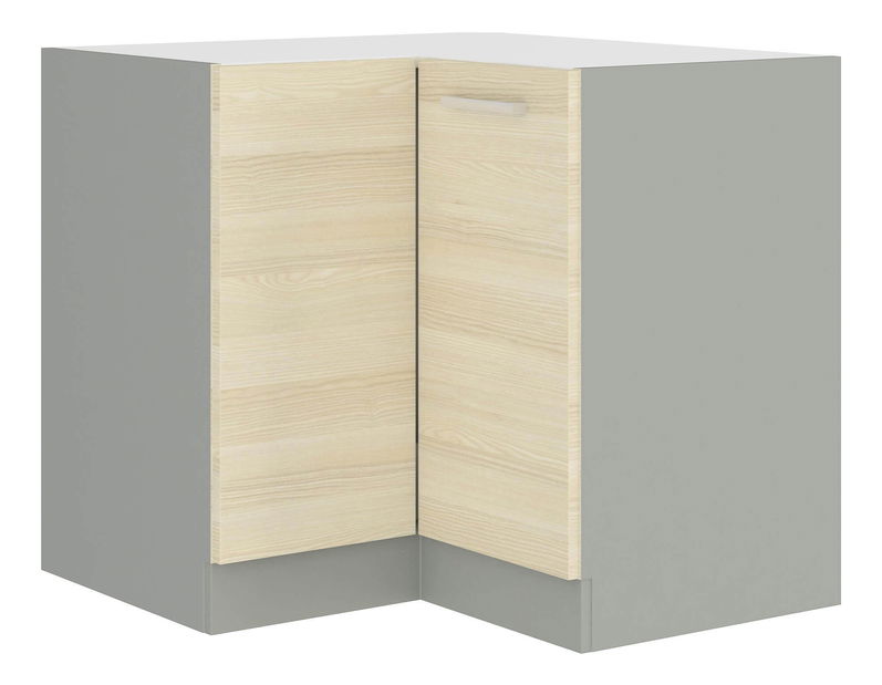 Rohová dolní kuchyňská skříňka Edison 89 x 89 DN 1F BB (bilá)