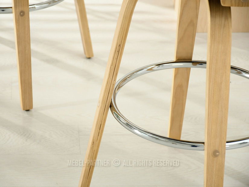 Barová židle CH48 (krémová + dub)