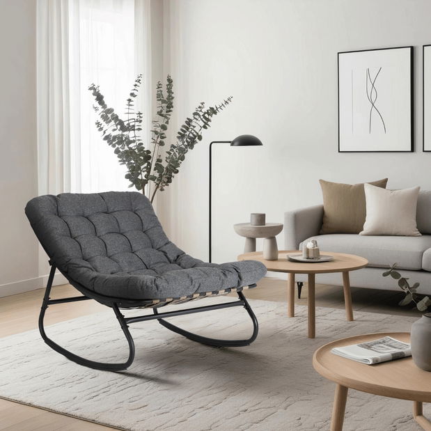 Houpací křeslo Aures (šedá)