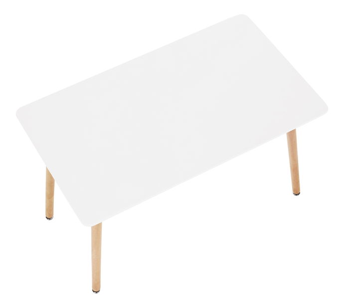 Jídelní stůl Dirrax 4 (bílá + buk) (pro 4 osoby)