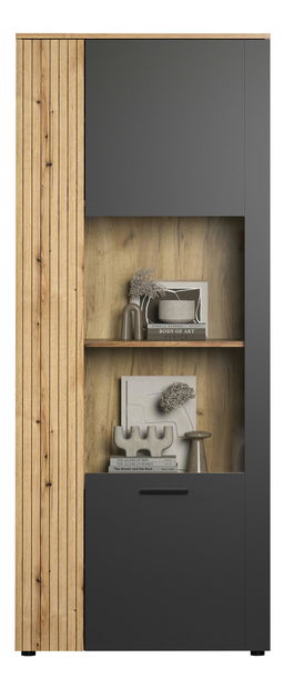 Vitrína Esferas 1 (grafit + dub evoke)