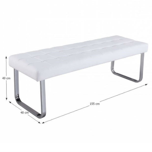 Lavice Briallen (bílá + chrom)