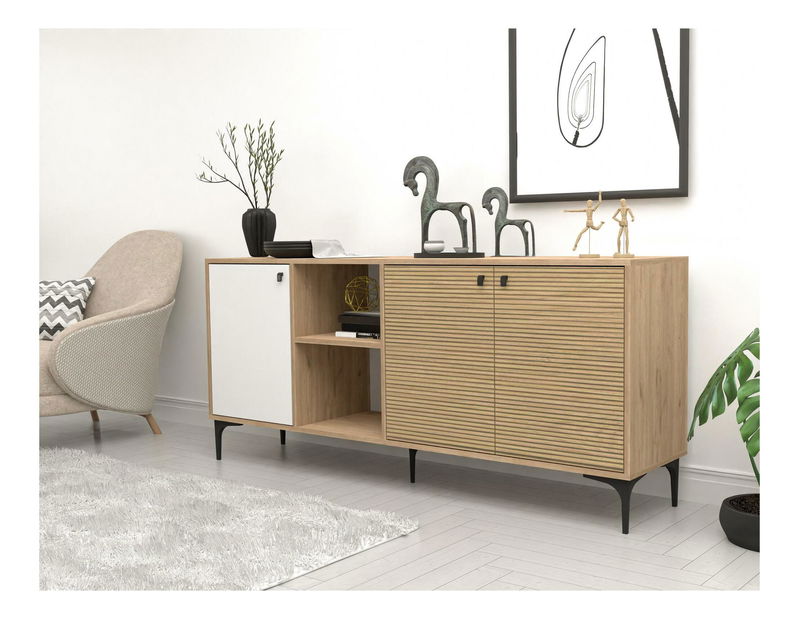 Skříňka Totime 2 (dub + bílá)