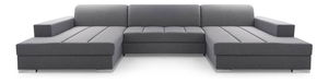 Rohová sedací souprava ve tvaru U Matar U (tmavě šedá)