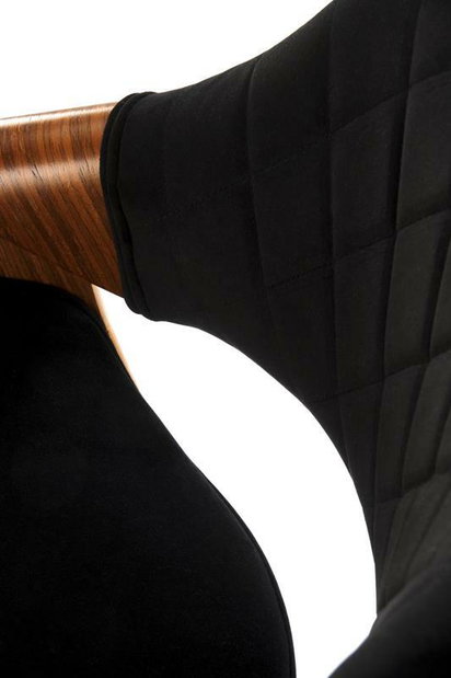 Barová židle Honduras (černá + ořech)