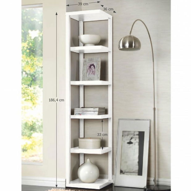 Rohový regál Citro D 268 bílá *výprodej