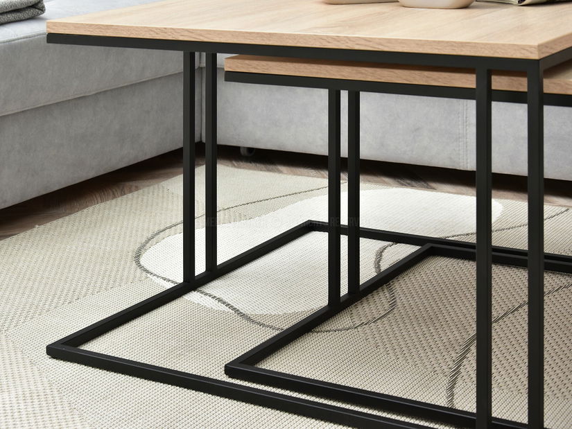 Set 2 konferenčních stolků Destapamos (černá)