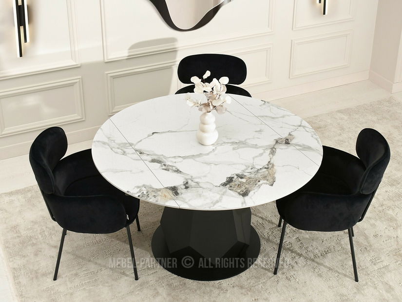 Jídelní stůl Zapatista (mramor + černá)