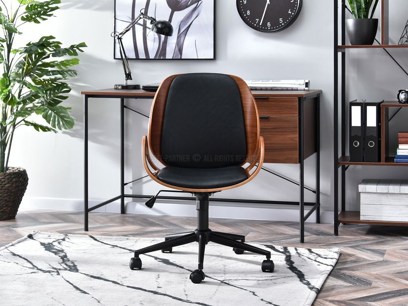 Křeslo Ginny (ořech tmavý + černá)