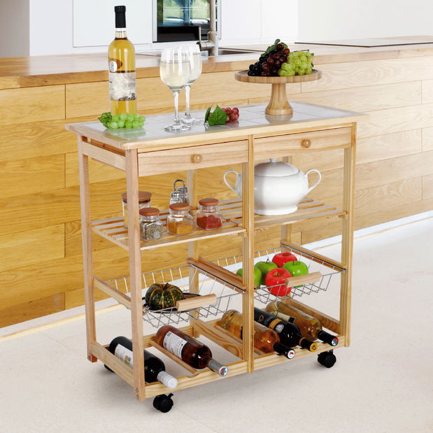 Servírovací stolek Lumba (přírodní)